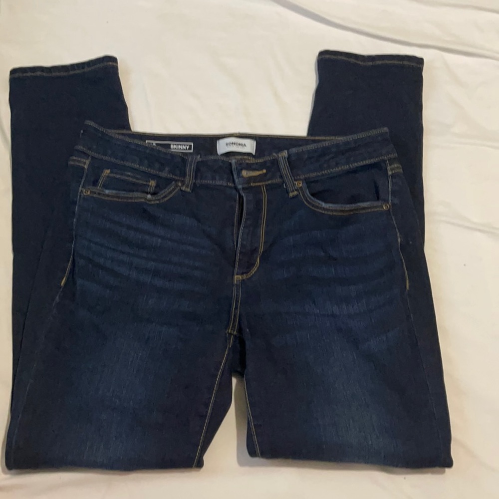 Dark blue jeans